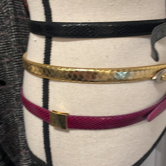 3 Genuine Snakeskin Belts - Picture 3 of 10